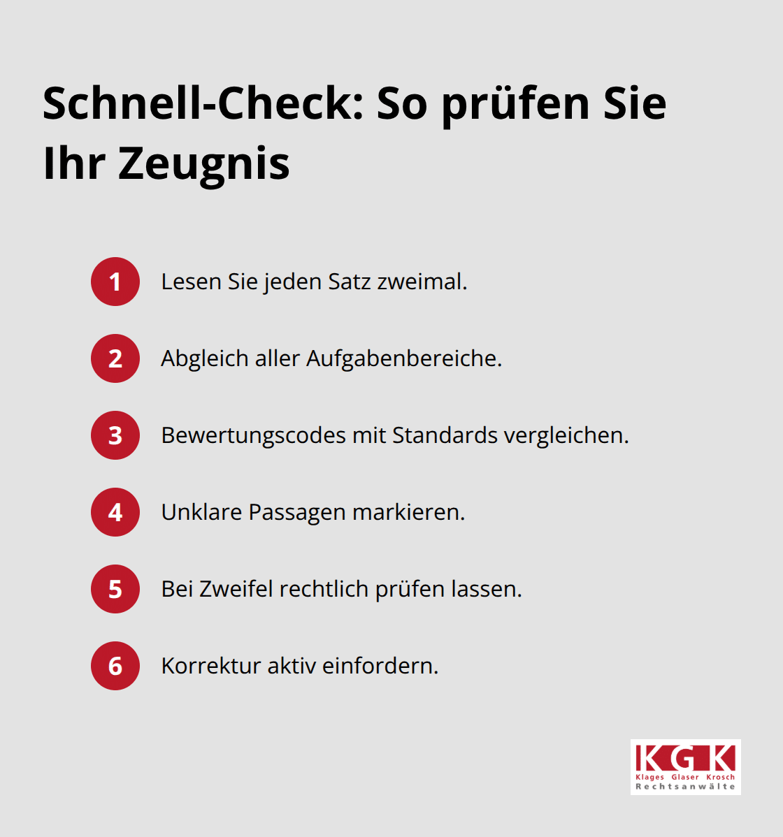 Kompakte Prüfschritte zur Durchsicht eines Arbeitszeugnisses - Arbeitszeugnis Korrektur Tipps