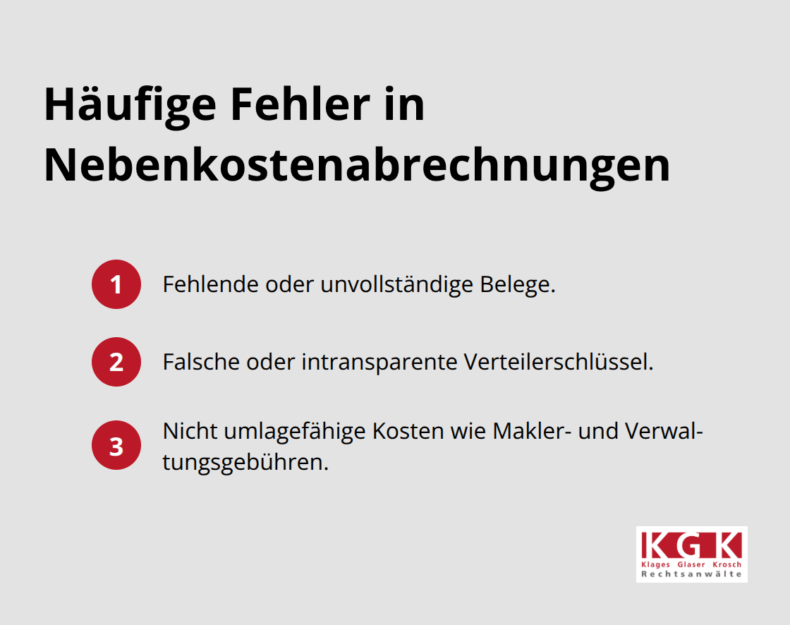 Typische Fehlerquellen bei Betriebskosten - Mietvertrag Prüfen Köln