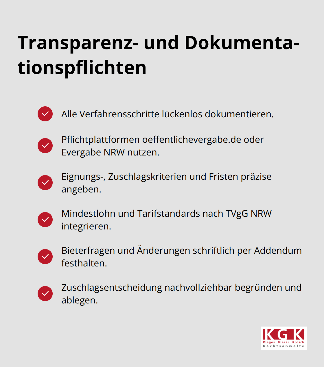 Checkliste für rechtssichere Ausschreibungen in Köln - oeffentliche ausschreibung recht köln
